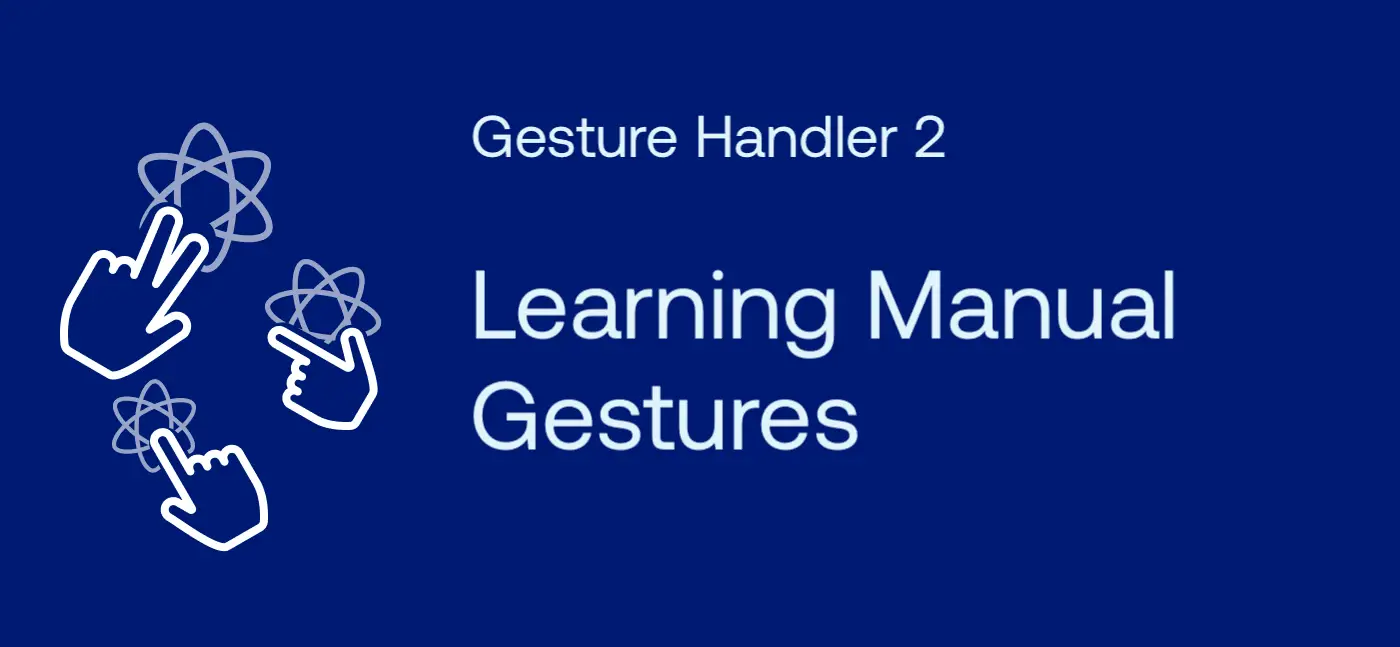 Gesture Handler 2 learning manual gestures title graphic with hand icons
